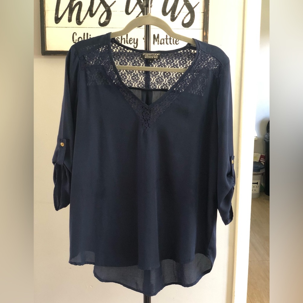 Navy blue blouse
